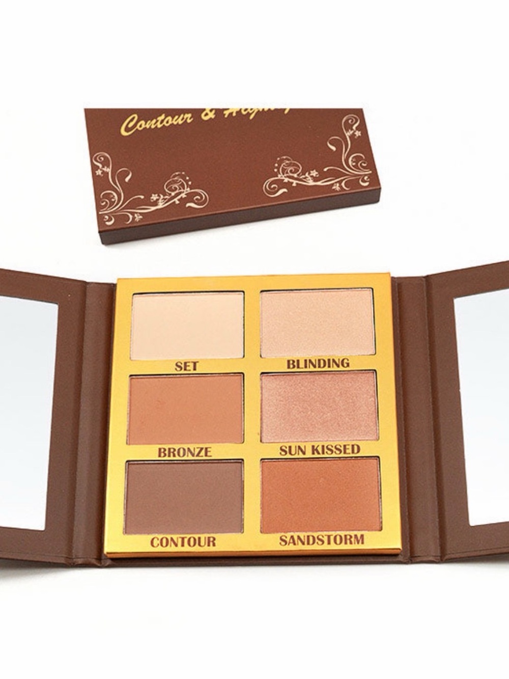 Contour & Highlight Face Palette — Brown Tones